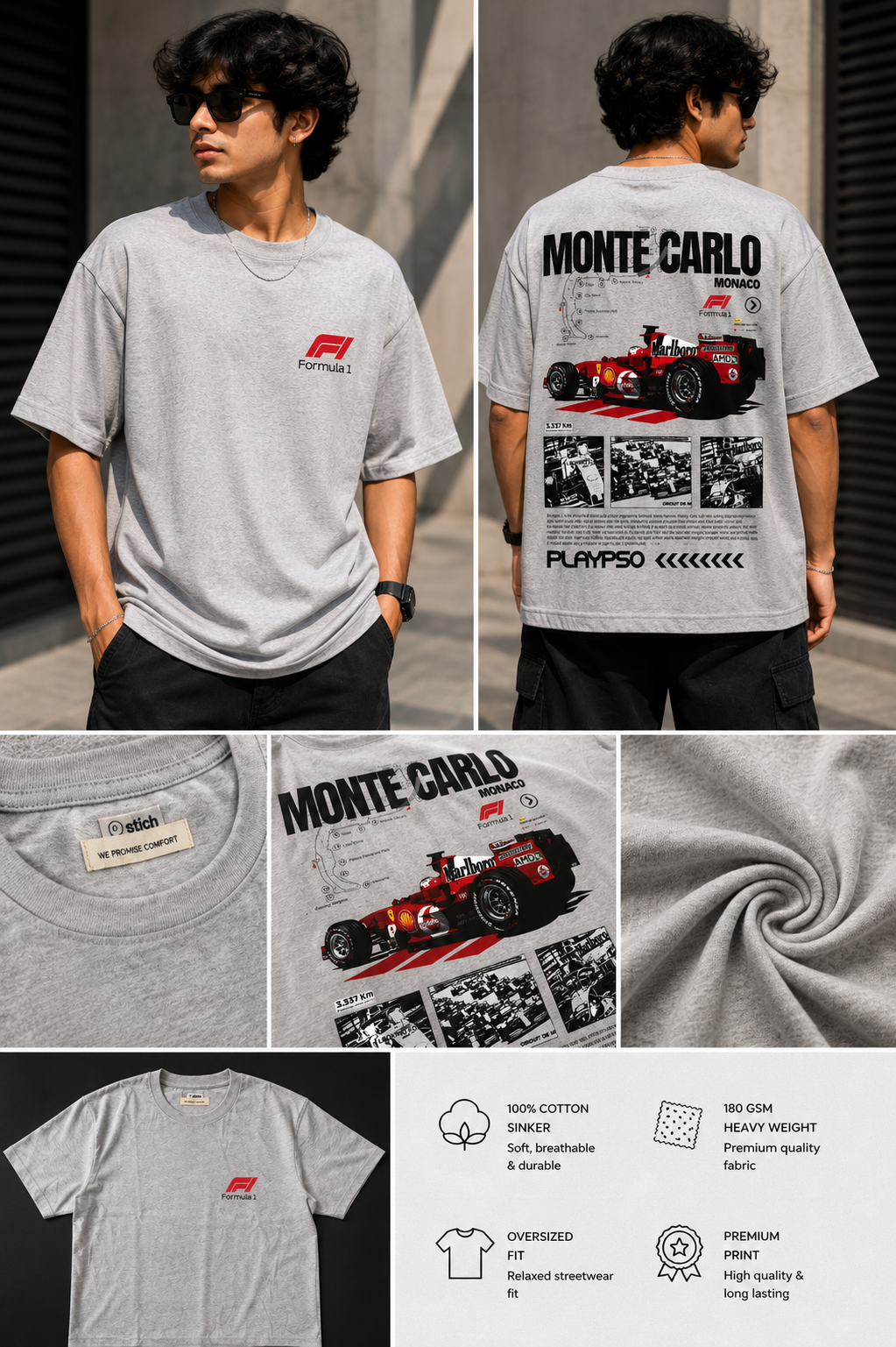 Ofstich Essential Oversized T-Shirt | 180 GSM Cotton