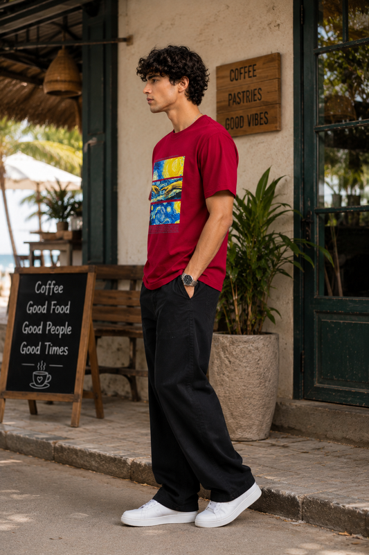Ofstich oversized cotton T-shirt back view