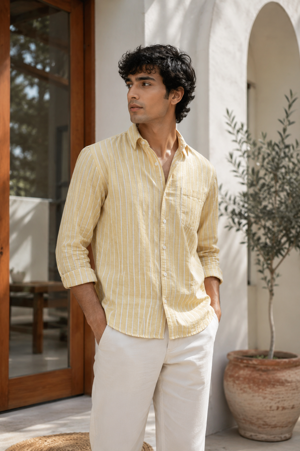 Men's Premium Striped Cotton Shirt