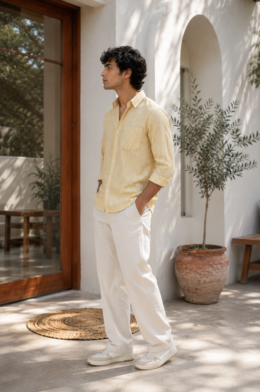Men's Premium Striped Cotton Shirt