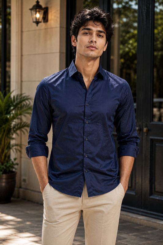 Men's Premium 100% Cotton Satin Finish Shirt