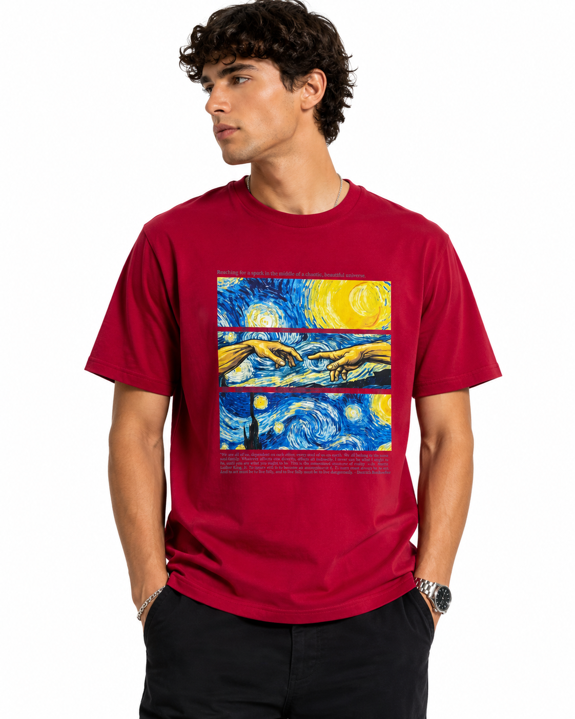 Ofstich oversized cotton T-shirt fit detail