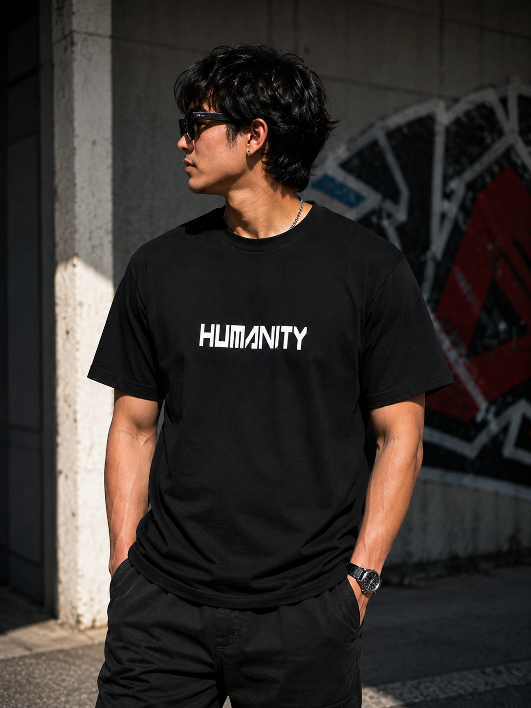 Ofstich oversized cotton T-shirt back view