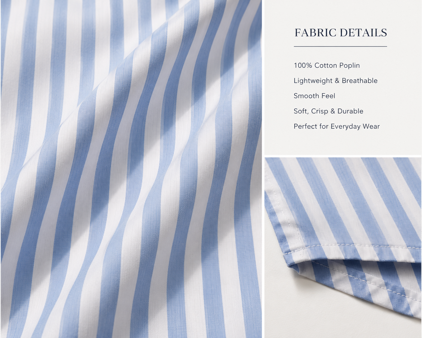 Men's Premium 100% Cotton Satin Finish Shirt