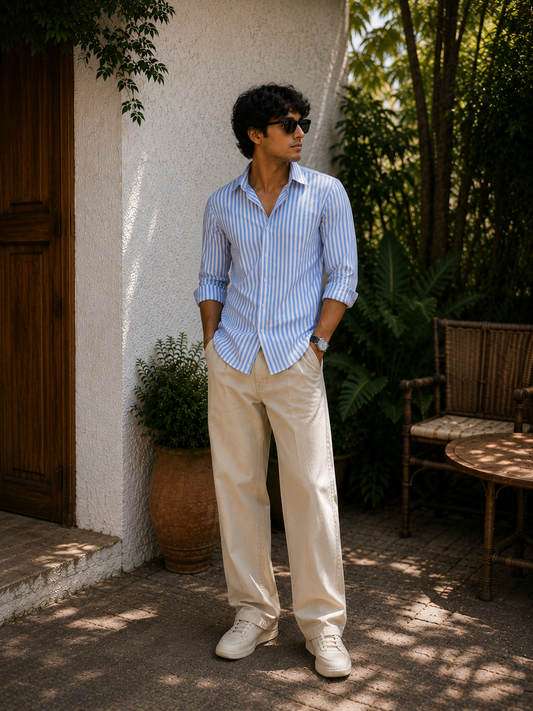Men's Premium 100% Cotton Satin Finish Shirt