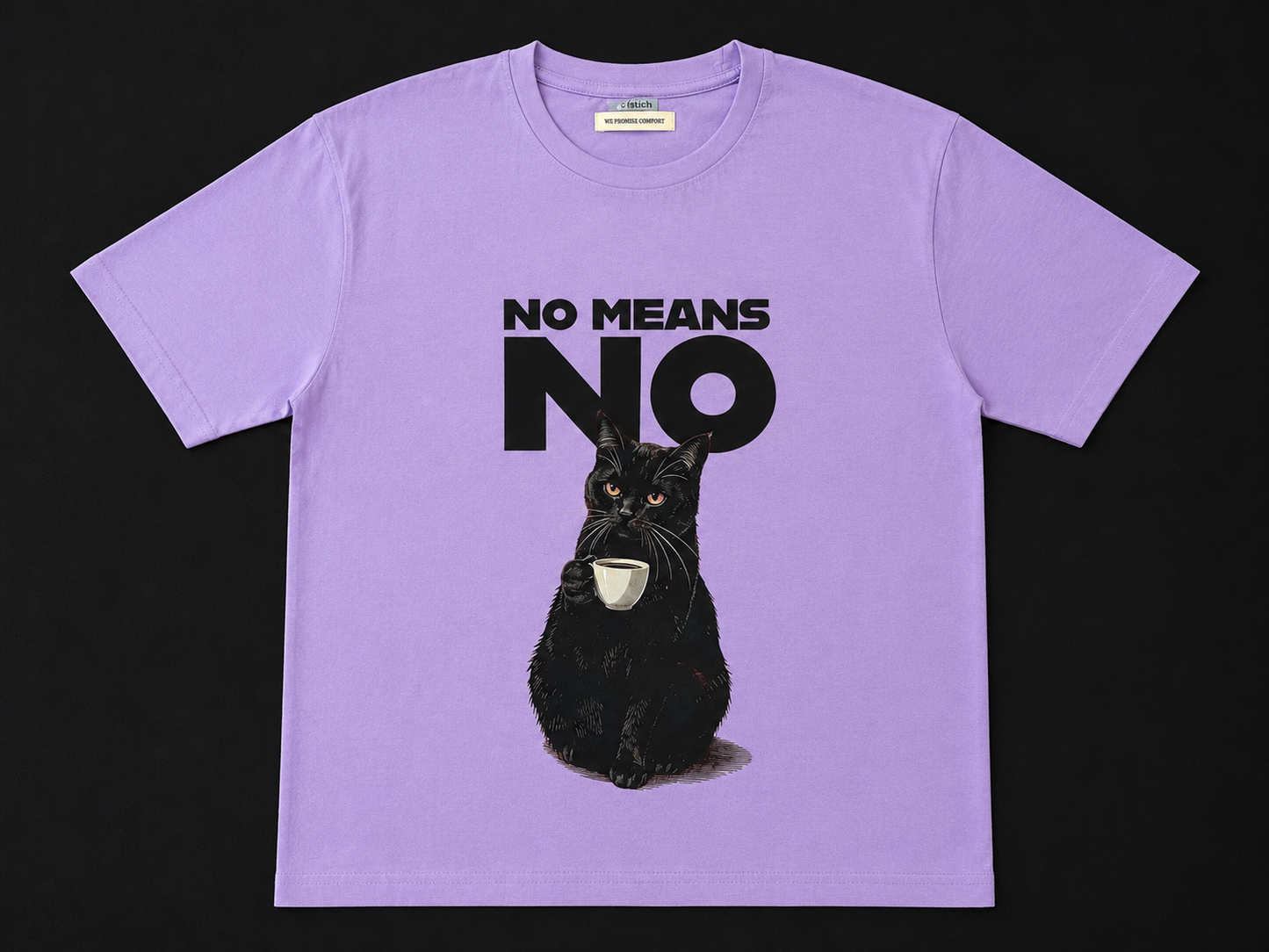 No Means No – Lavender Oversized T-Shirt