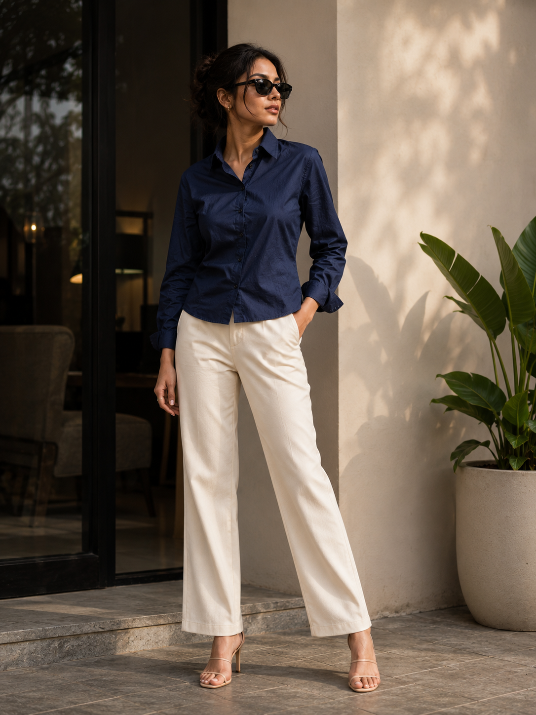WOMEN'S PREMIUM 100% COTTON SATIN SHIRT