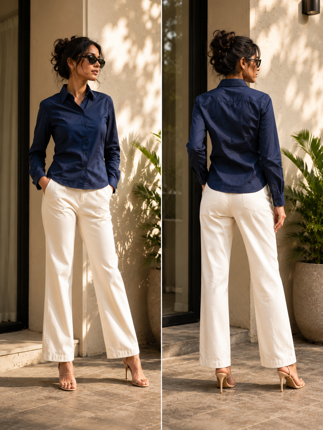 WOMEN'S PREMIUM 100% COTTON SATIN SHIRT